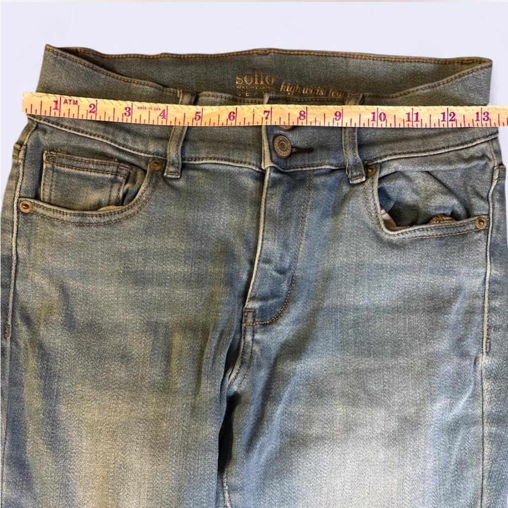 👖 New York & Company Soho High Waist Denim Leggings - Size 4 - Picture 5 of 7